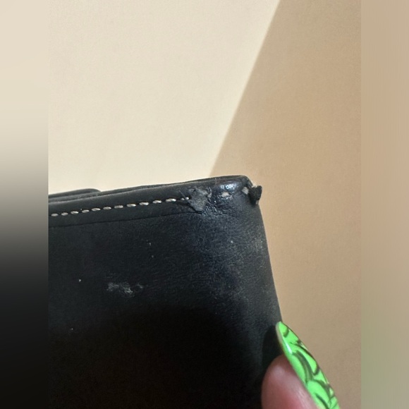 Coach Vintage Black Leather Trifold Long Wallet - Picture 6 of 11